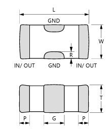Mechanical Drawing - KYOCERA AVX KGN Series MLCC Capacitors